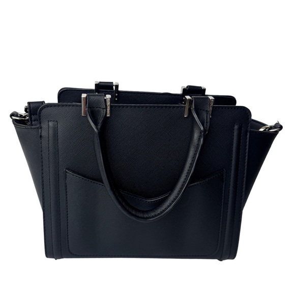 Steve Madden Structured Black Bag with Short and Long Strap - Picture 1 of 9